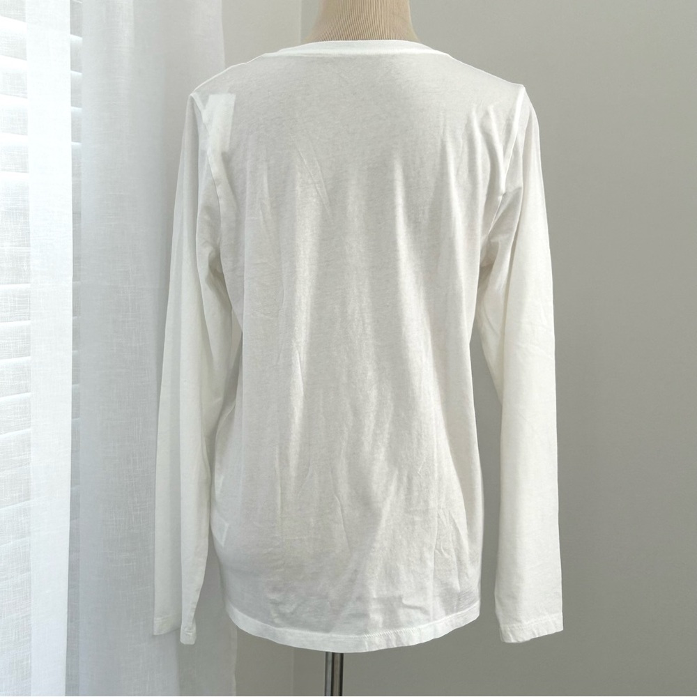 🌸NWT J.Crew Collectible Autumn Long Sleeve Tee. Green Pick Up w/Pumpkins. Large - Picture 5 of 10